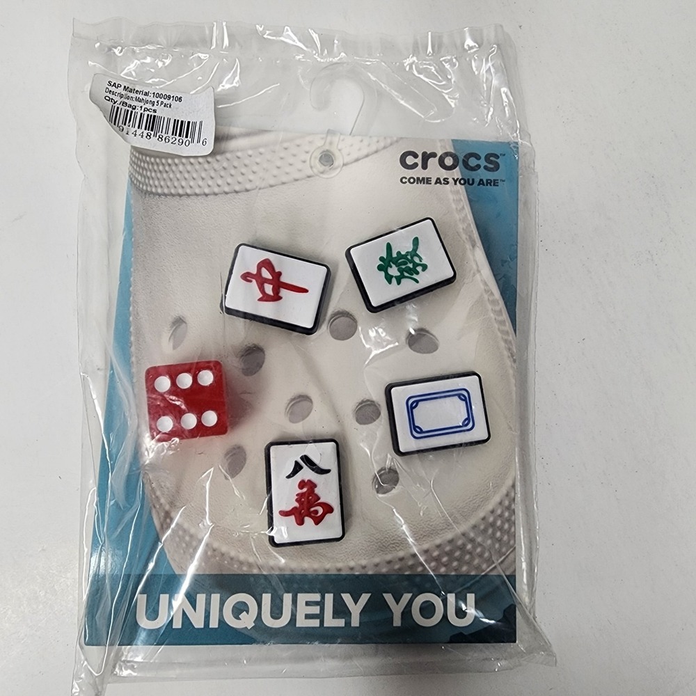 Crocs Jibbitz Mahjong 5-Pack Shoe Charms | Jibbitz for Crocs Tiles Dice New NIP